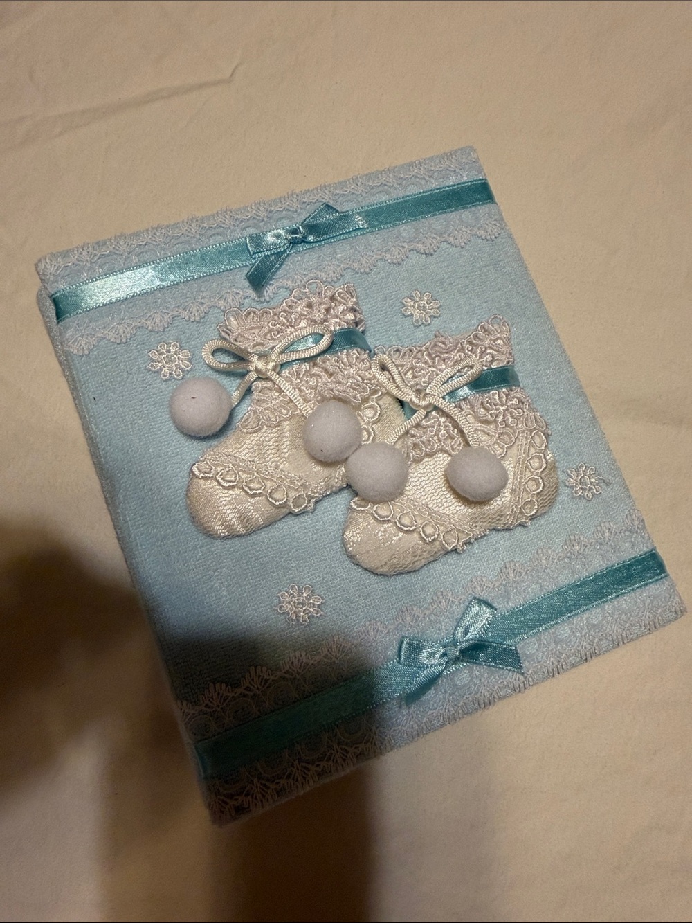 Blue Baby Booties Wall Art - Home Art Photography